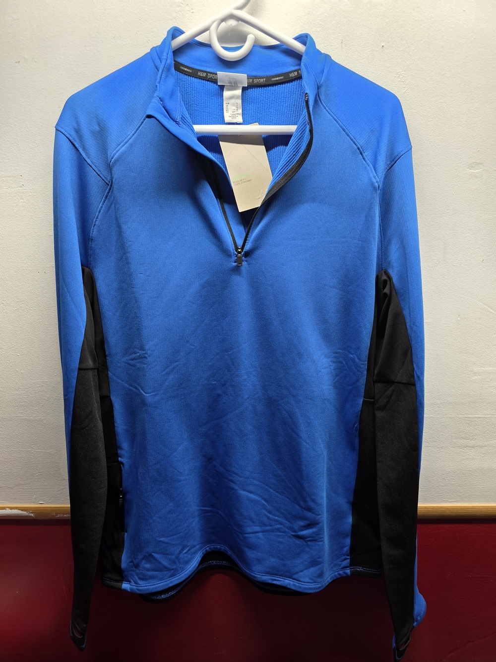 H&M Sport Royal Blue Running Quarter-Zip with Black Trim